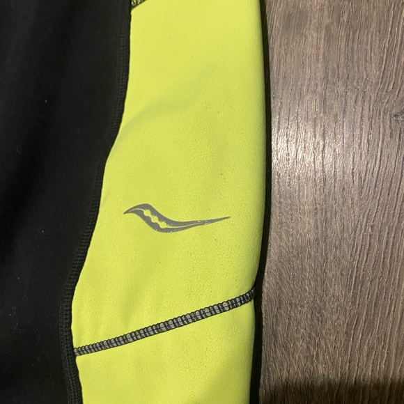Saucony Black Athletic Leggings women’s small reversible cold weather running sm - Picture 4 of 10